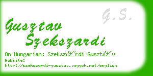 gusztav szekszardi business card